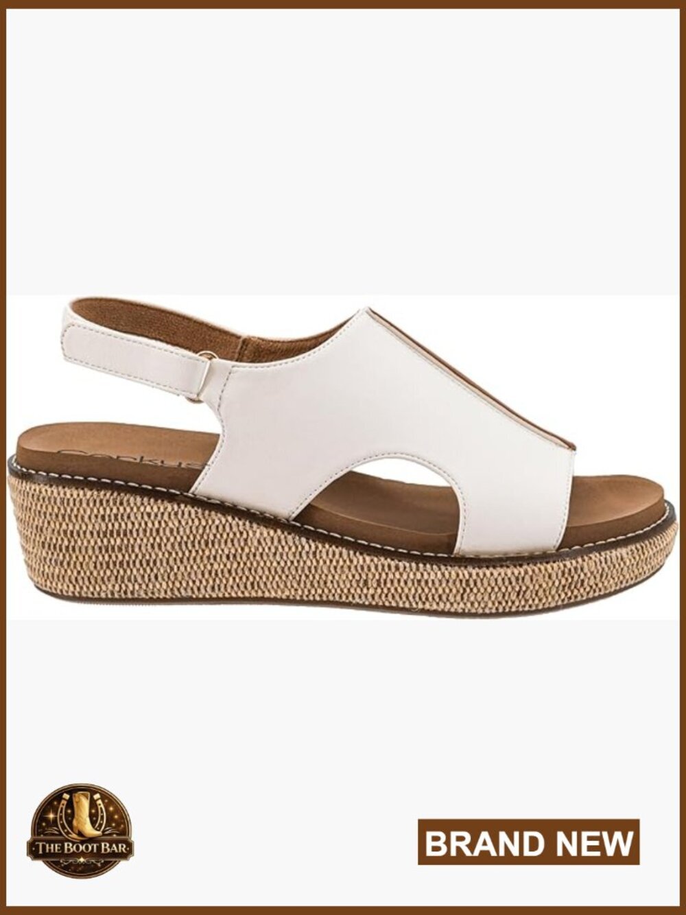 2-Inch Cork Wedge Sandals with Memory Foam Insole Ankle Strap Peep Toe